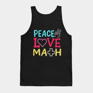 Peace Love Math Tank Top